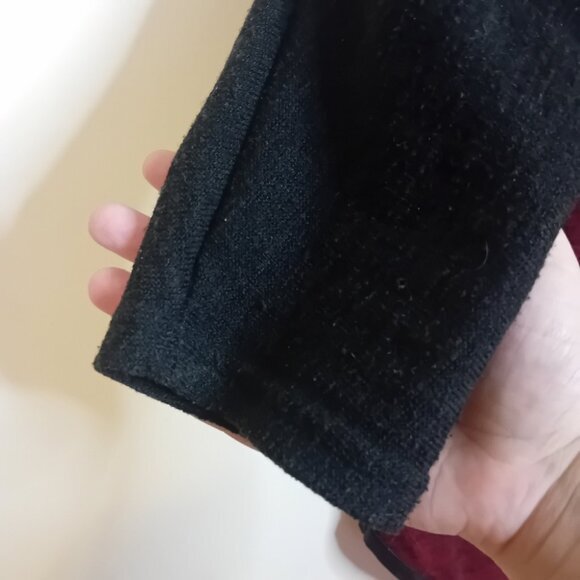 Women's‎ Modern Oversized Michael Tyler Red/Black Colorblock Poncho Sweater L - Picture 7 of 9